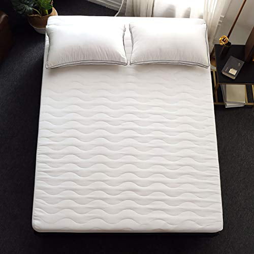 18 Inch Deep Queen Basics Hypoallergenic Quilted Mattress Topper Pad Cover 